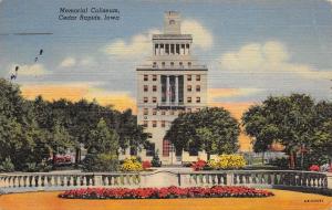 Cedar Rapids 1951 Linen Postcard Memorial Coliseum