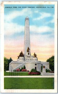 Postcard - Lincoln Tomb, Oak Ridge Cemetery - Springfield, Illinois