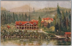Bowen Island BC Bowen Park Union Steamship Resort Oilette Postcard Tuck H82