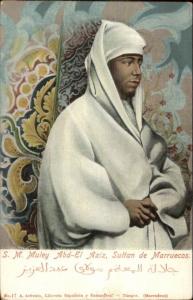 SM Muley Abd-El Aziz Sultan de Marruecos Morocco c1910 Postcard - ISLAM