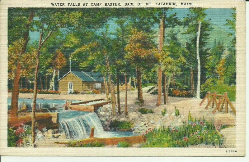 Waterfalls at Camp Baxter, Base of Mt. Katahdin, Maine