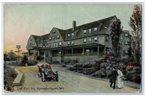 c1950's Old Fort Inn View Restaurant Classic Car Kennebunkport Maine ME Postcard 