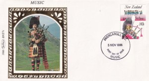 New Zealand Scottish Military Bagpipes Benham First Day Cover