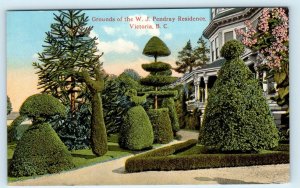 VICTORIA, BC, Canada ~ W J Pendray MANSION  & GROUNDS  c1910s  Postcard