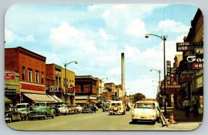 Second Street  Laramie  Wyoming  1962  Coca Cola Sign  Postcard