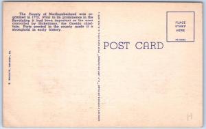 SUNBURY, Pennsylvania  PA    Northumberland County COURT HOUSE  c1940s Linen