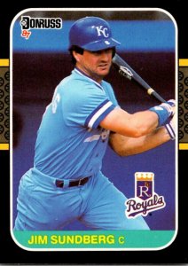 1987 DONRUSS Baseball Card Jim Sundberg C Kansas City Royals sun0601