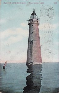 Minot Ledge Lighthouse Boston Harbor Massachusetts 1911