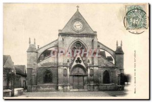 Mouy Old Postcard Church front view
