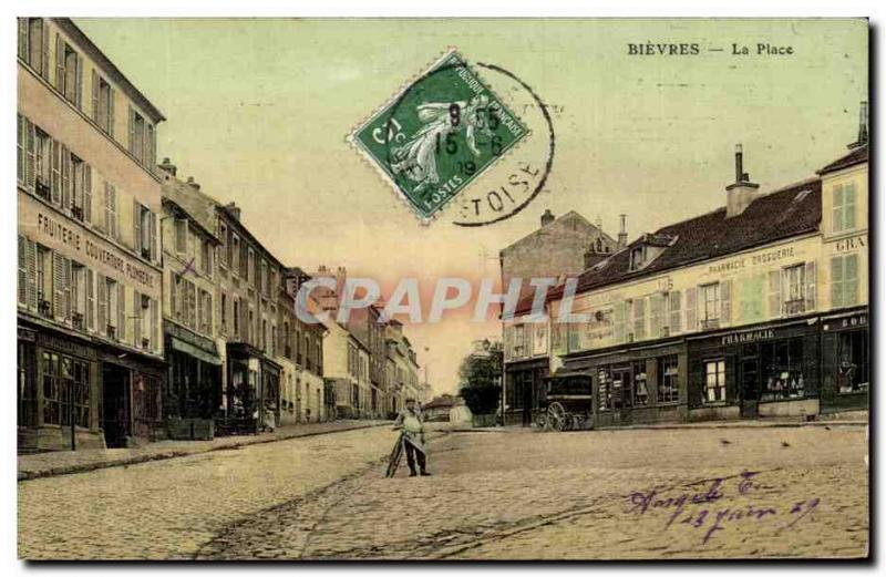 Old Postcard Bievres La Place (TOILEE map) Velo