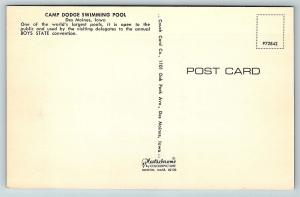 Postcard IA Des Moines Camp Dodge Swimming Pool A21