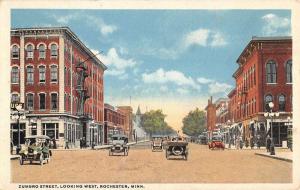 Rochester Minnesota Zumbro Street Scene Historic Bldgs Antique Postcard K27579