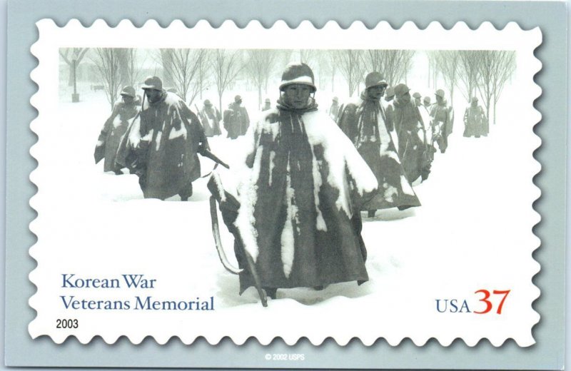Postcard - Korean War Veterans Memorial Commemorative Stamp