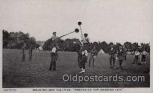 Mounted Mop Fighting, postcard postcards  