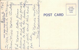 1940s Greetings from Olustee Oklahoma Jackson County OK Linen Postcard