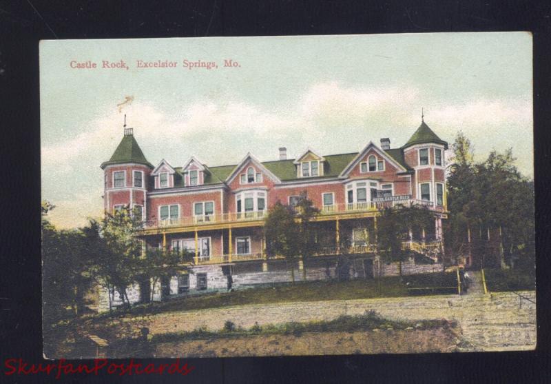 EXCELSIOR SPRINGS MISSOURI CASTLE ROCK ANTIQUE VINTAGE POSTCARD WINDSOR MO.