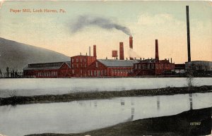 J28/ Lock Haven Pennsylvania Postcard c1916 Paper Mill Factory Building 243