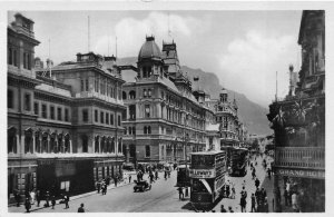 RPPC ADDERLEY ST. DOUBLE DECKER BUS CAPE TOWN SOUTH AFRICA REAL PHOTO POSTCARD