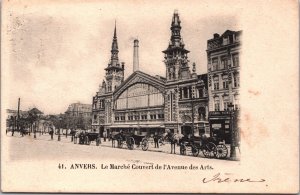 Belgium Anvers Le Marche Couvert de l'Avenue des Arts Antwerp Postcard 04.35