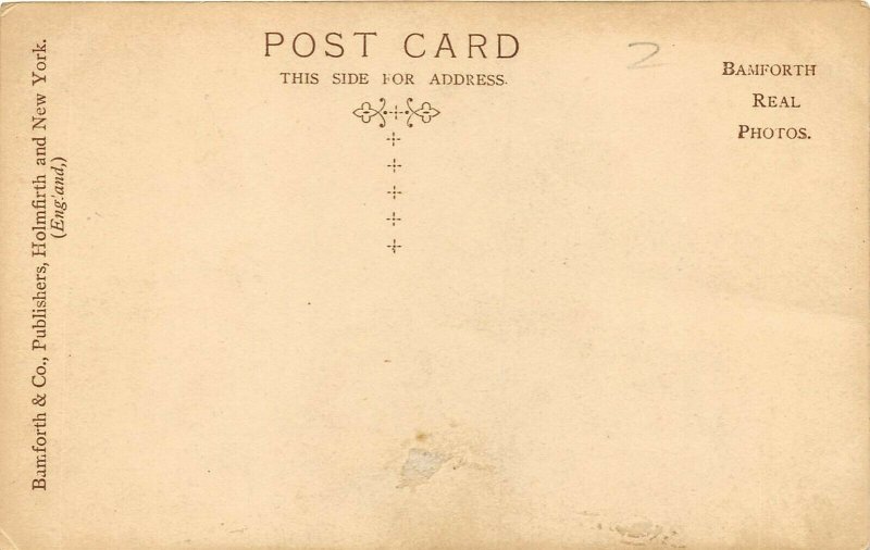 Shade Of Old Apple Tree c1910 Bamforth Photo Postcard Lovers By Bench