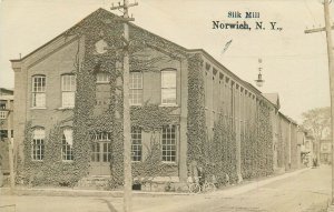 Postcard RPPC c-1910 Illinois Chicago New York Norwich Silk Mill 23-12380