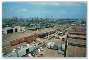 c1950's Norfolk's Naval Base Largest in the World Norfolk Virginia VA Postcard