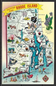 Rhode Island - Greetings From - Map - No Legend On Back - [RI-010]