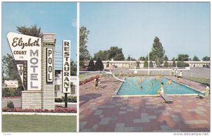LONDON, Ontario, Canada, 1940-1960´s; Elizabeth Court Motel LTD., Swimming P...
