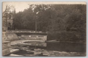 Nimes France Roman Baths RPPC Postcard D28