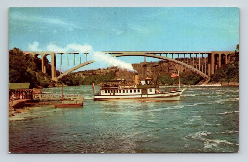 Niagara Falls Ontario Canada Maid Of Mist Steamer Tour Chrome Postcard 