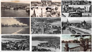 Germany Konstanz a Bodensee General views RPPC lot of 9 postcards C337