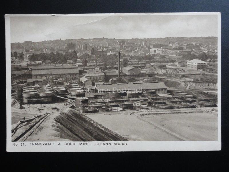 South Africa: TRANSVAAL - A Gold Mine, Johannesburg - Old Postcard