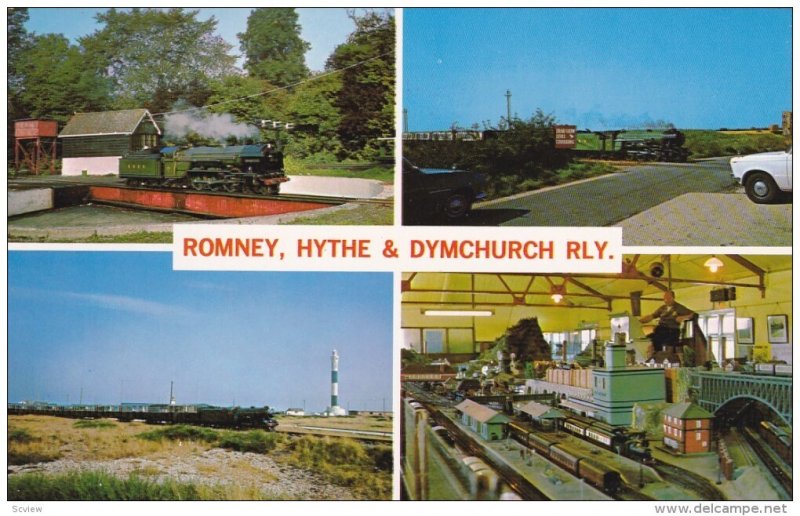 4-view Trains, Romney, Hythe & Dymchurch Railway, New Romney, Kent, England,1...