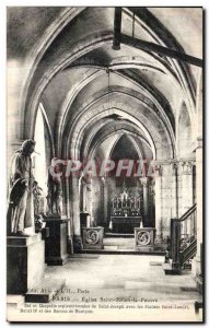 Old Postcard Paris Eglise Saint Julien Le Nef Poor and northern chapel of St....