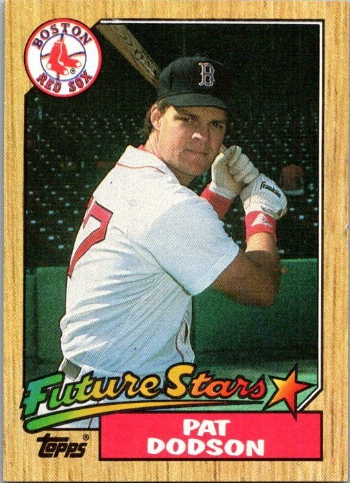 1987 Topps Baseball Card Pat Dodson Boston Red Sox sk3207