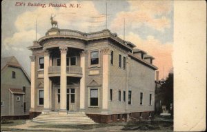 Peekskill New York NY Elk's Elks Fraternal Building c1910 Vintage Postcard