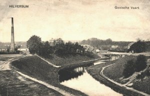 Netherlands Hilversum Gooische Vaart Vintage Postcard 04.19