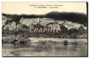 Old Postcard De Rouen Au Havre On Board Dui Felix Faure Caumont Caves