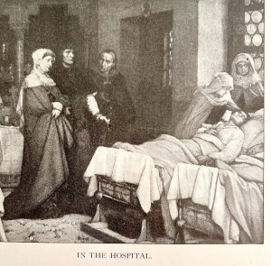 In The Hospital Nuns Nurses Victorian Print 1901 Woman History Ephemera DWP4C