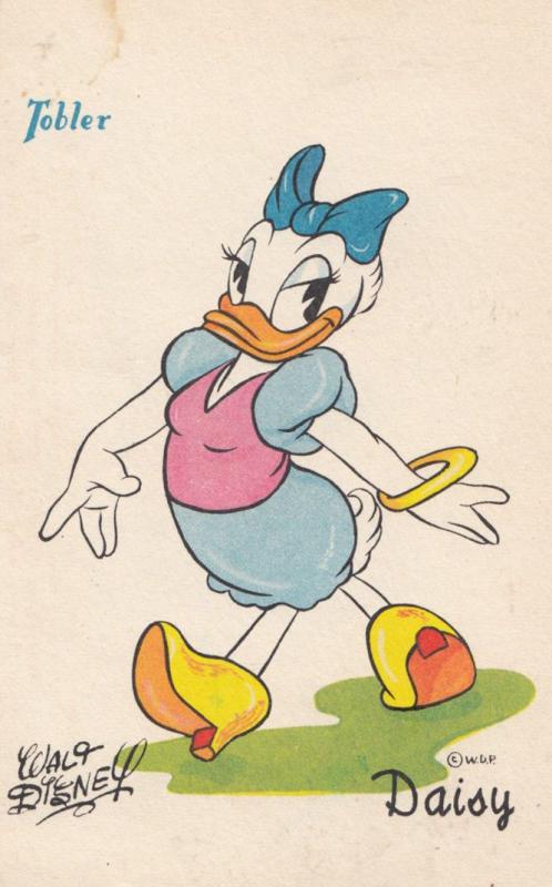 Walt Disney Rare 1950s Tolber Daisy Of Donald Duck Antique French Postcard