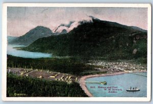 Haines Alaska Postcard Haines And Fort W.H. Seward Construction c1920's Boats