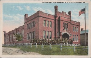 Postcar Armory and 10th Infantry NGP Mt Pleasant PA