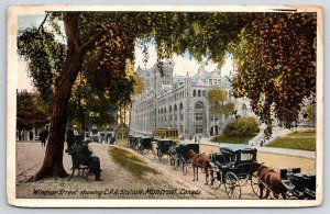 1922 Windsor Street Showing C.P.R. Station Montreal Canada Posted Postcard