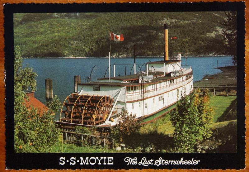 SS Moyie Sternwheeler Kaslo BC British Columbia Ship Unused Vintage Postcard D34