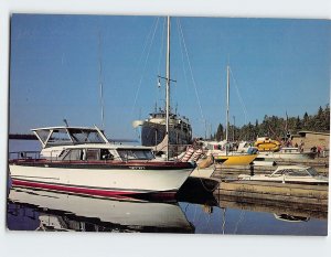 Postcard Marina Rock Harbor Lodge Isle Royale National Park Houghton MI USA