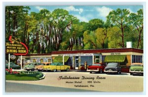 Tallahassee Dining Room Motor Court Hotel FL Florida Postcard