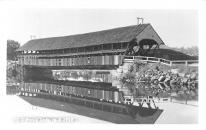 J51/ Groveton New Hampshire RPPC Covered Bridge Postcard c1950s 162