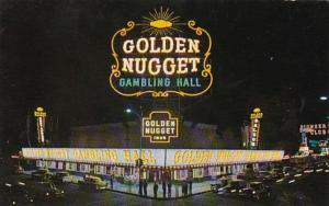 Nevada Las Vegas Golden Nugget Gambling Hall At Night