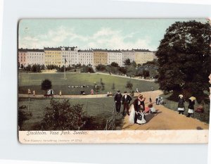 Postcard Vasa Park Stockholm Sweden