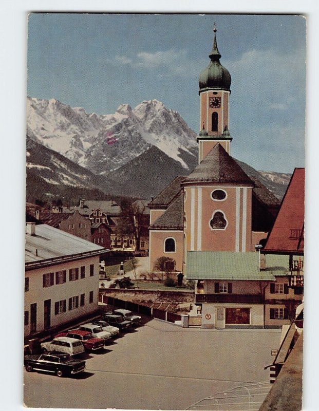 Postcard Kath. Pfarrkirche, St. Martin, Garmisch-Partenkirchen, Germany